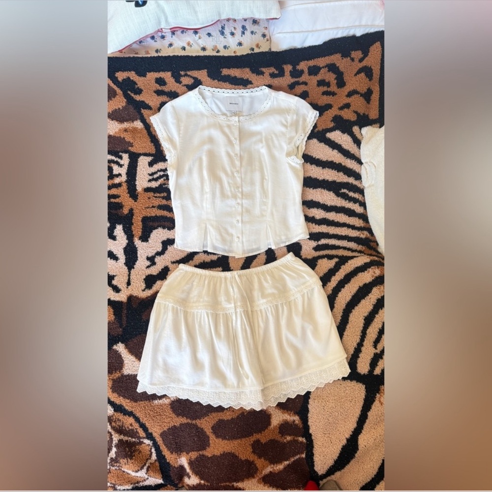 Reformation Valetta Two Piece In White, brand new, never worn, no flaws. - Picture 10 of 15